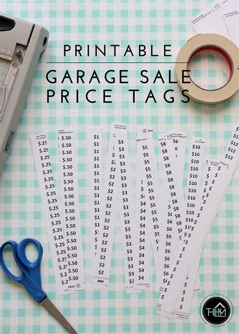 Garage Sale Price Tags Free Printable